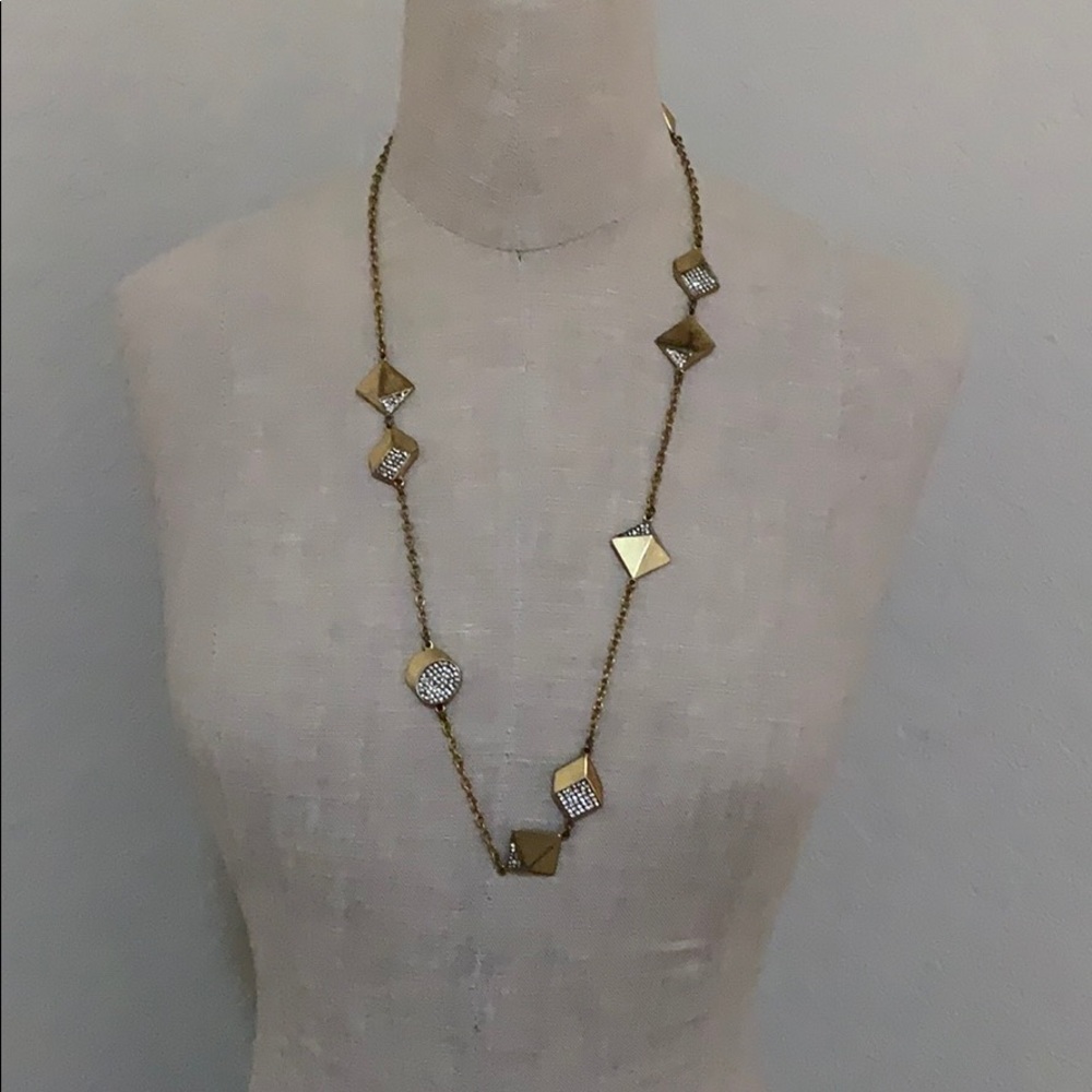 J.Crew Geometric Pave Necklace
